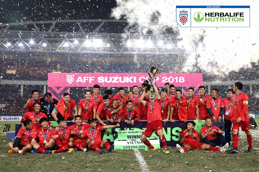 Herbalife Việt Nam đồng hành cùng giải AFF Suzuki Cup 2020 dự kiến sẽ diễn ra vào tháng 12 năm 2021. Ảnh: Herbalife Việt Nam