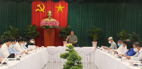Thủ tướng Phạm Minh Chính phát biểu chỉ đạo tại buổi làm việc với tỉnh Đồng Nai. Ảnh: TTXVN