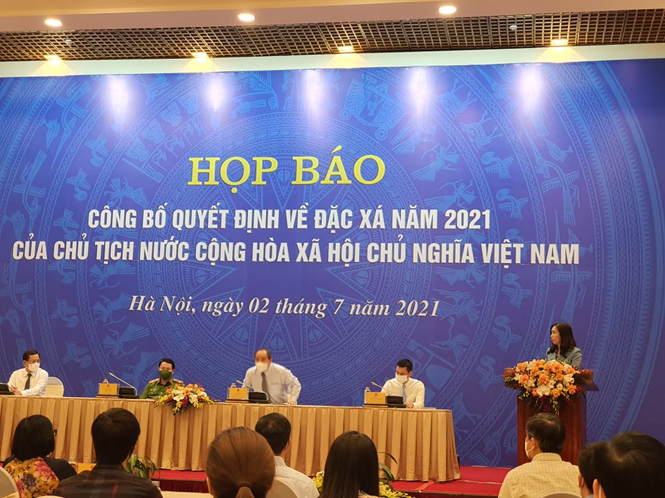 Họp báo công bố quyết định đặc xá của Chủ tịch nước