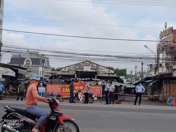 Chợ Minh Hoà- Dầu Tiếng sáng nay bị phong toả