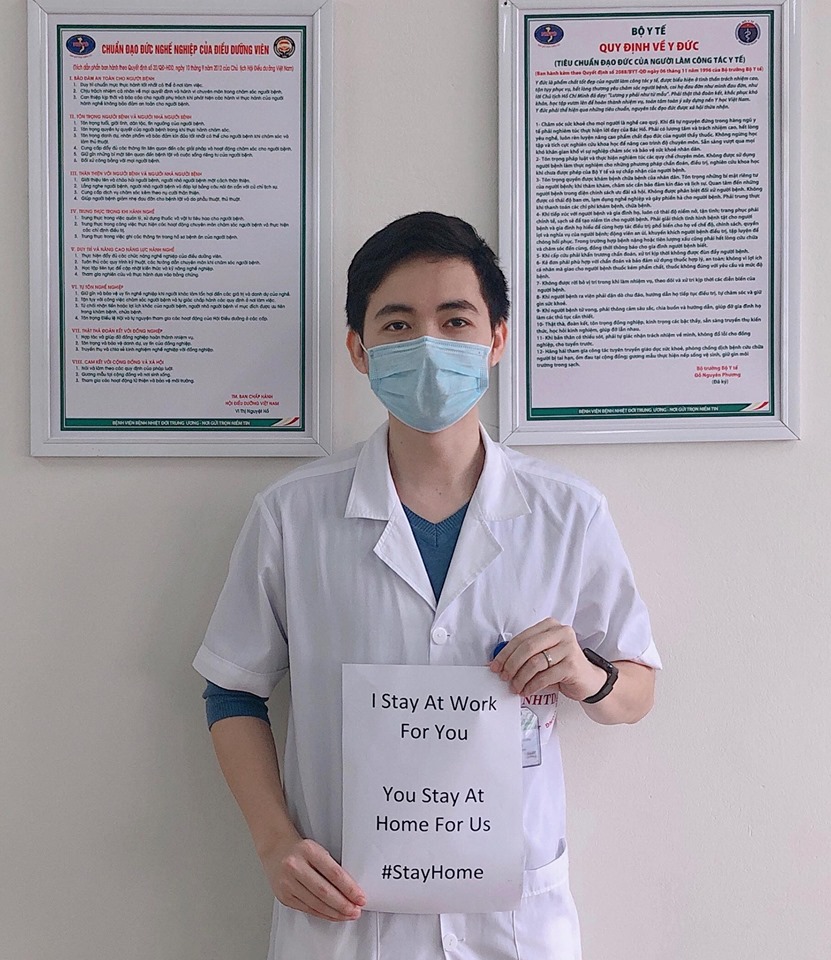 Bác sĩ Quách Duy Cường tham gia liên tiếp 4 đợt chống dịch, hiện tại đang chi viện cho bệnh viện 30/4 ở thành phố Hồ Chí Minh. Ảnh do nhân vật cung cấp