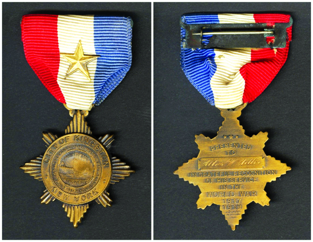 Huy chương vinh danh Alton Miller trong Thế chiến thứ nhất, được chính quyền thành phố Kingston, New York trao tặng ẢNH: ATLAS OBSCURA 
