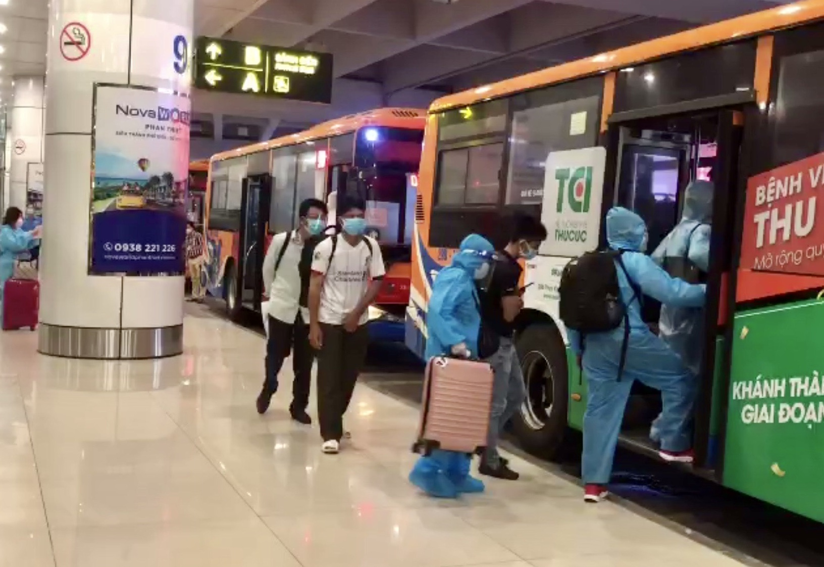 Hành khách từ vùng dịch về Sân bay Nội Bài sẽ được đưa thẳng đến khu cách ly.