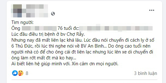 Tìm kiếm người thân đang cách ly, điều trị COVID-19 trong vô vọng, nhiều người đã lên mạng xã hội cầu cứu