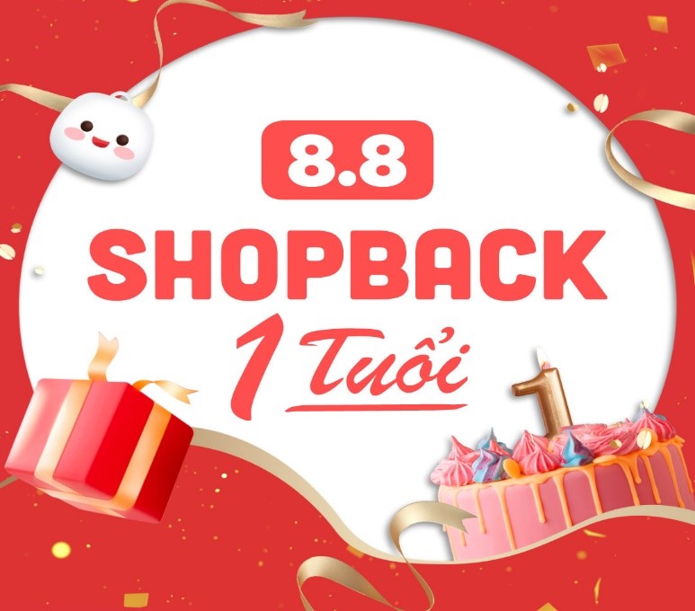 ShopBack mang đến nhiều ưu đãi cho sinh nhật 8.8