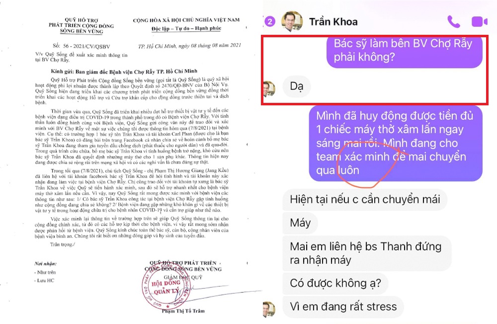 Tin nhắn tài khoản Trần Khoa trả lời câu hỏi của Jang Kều