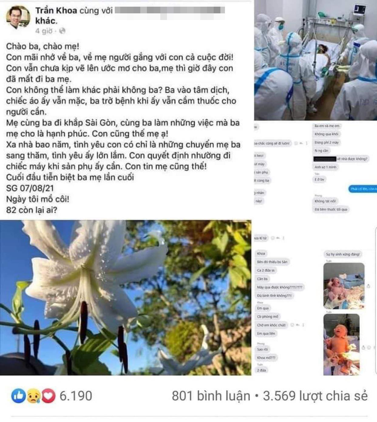 Sự việc về bác sĩ Trần Khoa được lan truyền trên mạng xã hội facebook