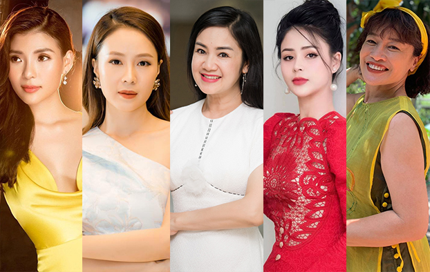 Top 5 Diễn viên nữ ấn tượng nhất giải thưởng VTV awards 2021 gồm (từ trái qua): Thuý Diễm, 