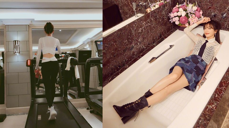 Tần Lam thường xuyên đăng tải trên trang cá nhân Weibo hình ảnh tập luyện thể dục.