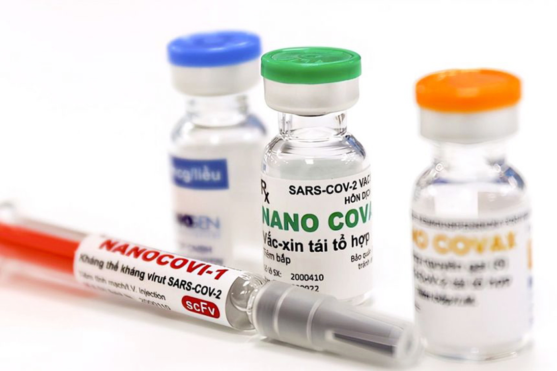 Vắc-xin Nanocovax do Công ty Công nghệ Sinh học Dược phẩm Nanogen phối hợp với Học viện Quân y Việt Nam phát triển đang thử nghiệm lâm sàng giai đoạn ba