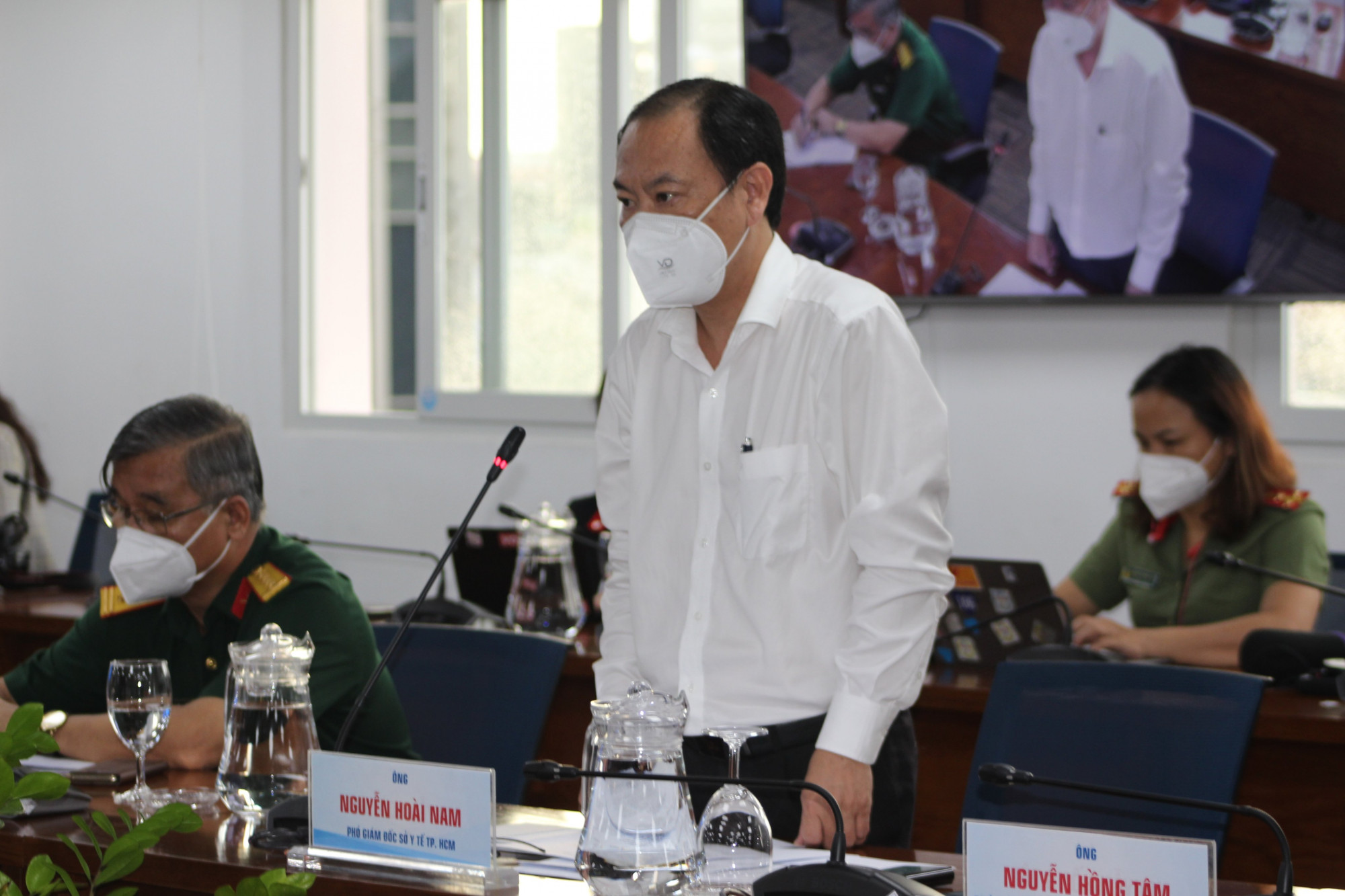 Ông Nguyễn Hoài Nam - Phó giám đốc Sở Y tế TPHCM thông tin tại buổi họp báo