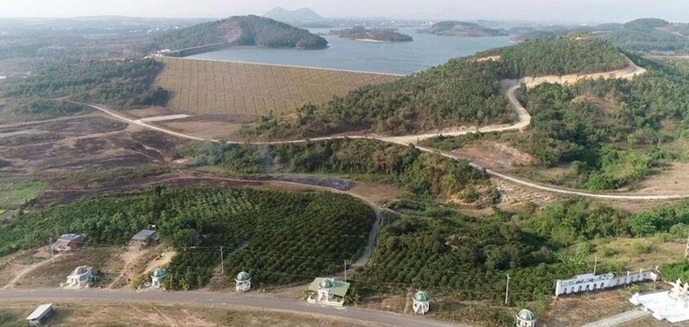 Khu vực dự kiến thực hiện dự án Hồ Đại Ninh của Công ty Sài Gòn - Đại Ninh. Ảnh: VTC