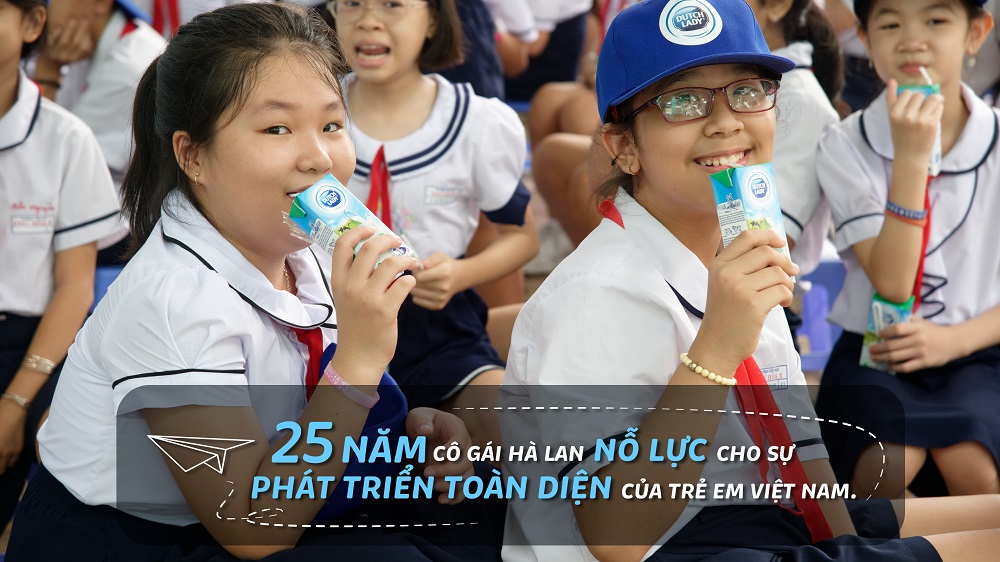 Trong hành trình 25 năm đồng hành cùng Việt Nam, Cô Gái Hà Lan luôn nỗ lực mang đến nguồn dinh dưỡng tối ưu, giúp trẻ em Việt phát triển toàn diện và vươn cao vượt trội - Ảnh: CGHL