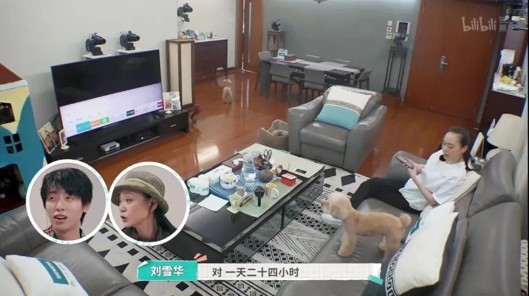 Lưu Tuyết Hoa nuôi chú chó để bầu bạn, thường mở tivi suốt ngày