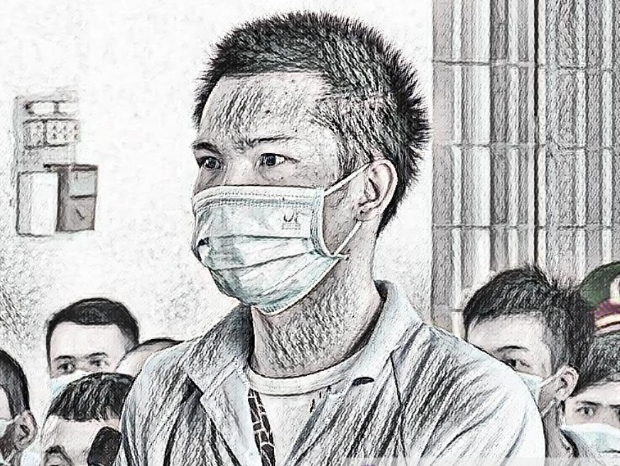 Bị cáo Lê Văn Thành tại phiên tòa