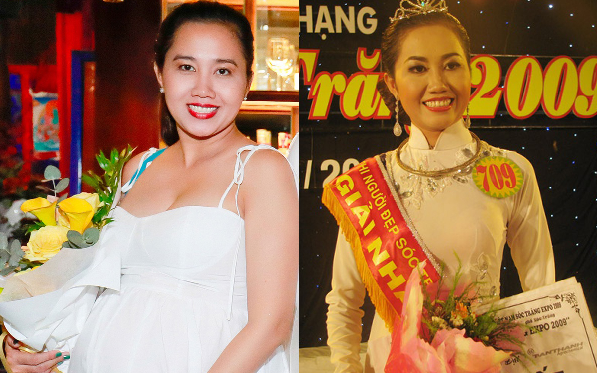 Hoa hậu Mỹ Xuân bất ngờ xuất hiện trong sự kiện hồi năm 2019 (trái) 