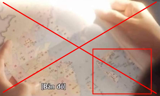 Bản đồ có đường lưỡi bò xuất hiện trong tập 13 phim Nhất sinh nhất thế