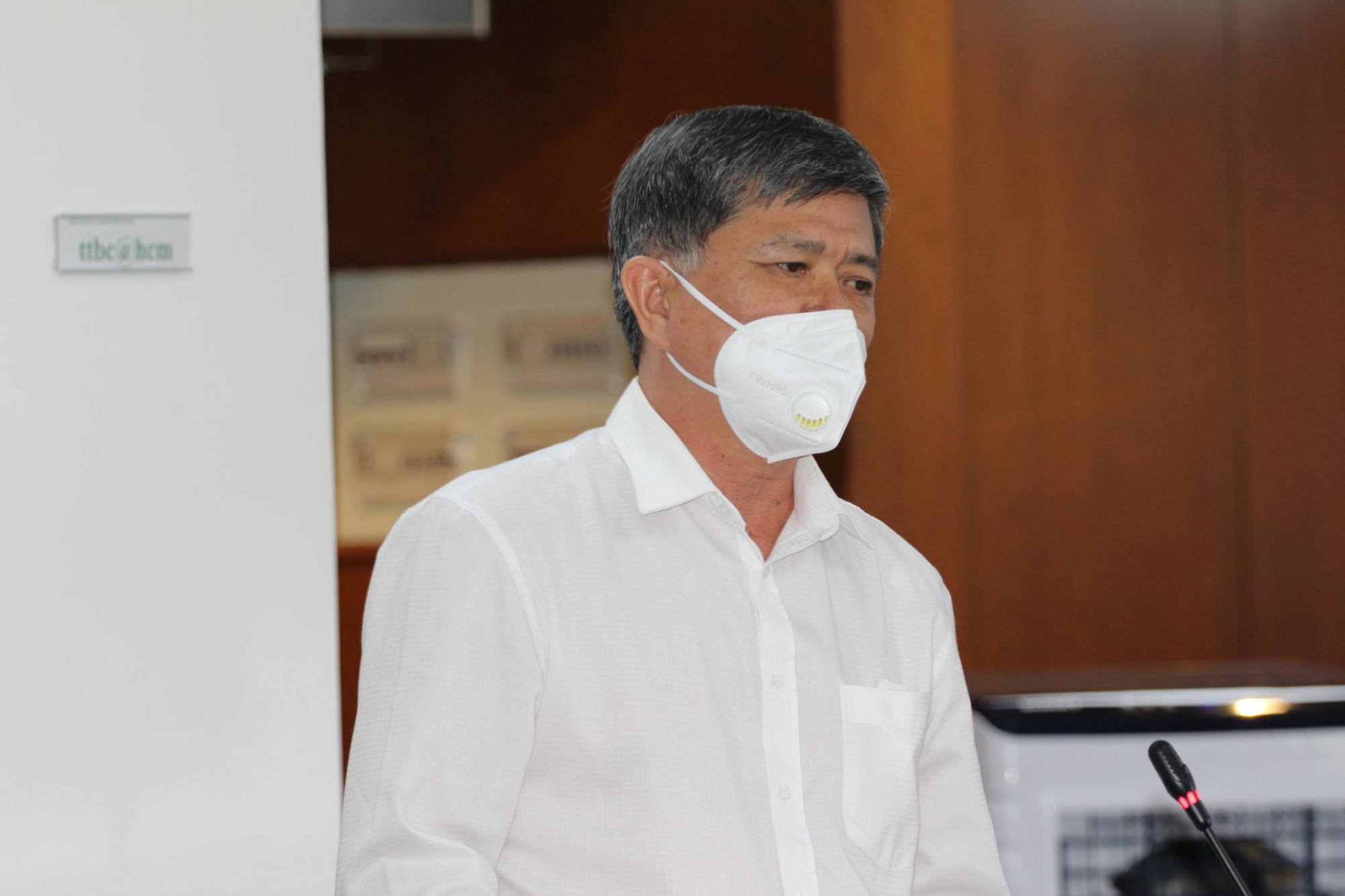 Ông Nguyễn Văn Hiếu, Giám đốc Sở GD-ĐT TPHCM phát biểu tại họp báo - Ảnh: T. N
