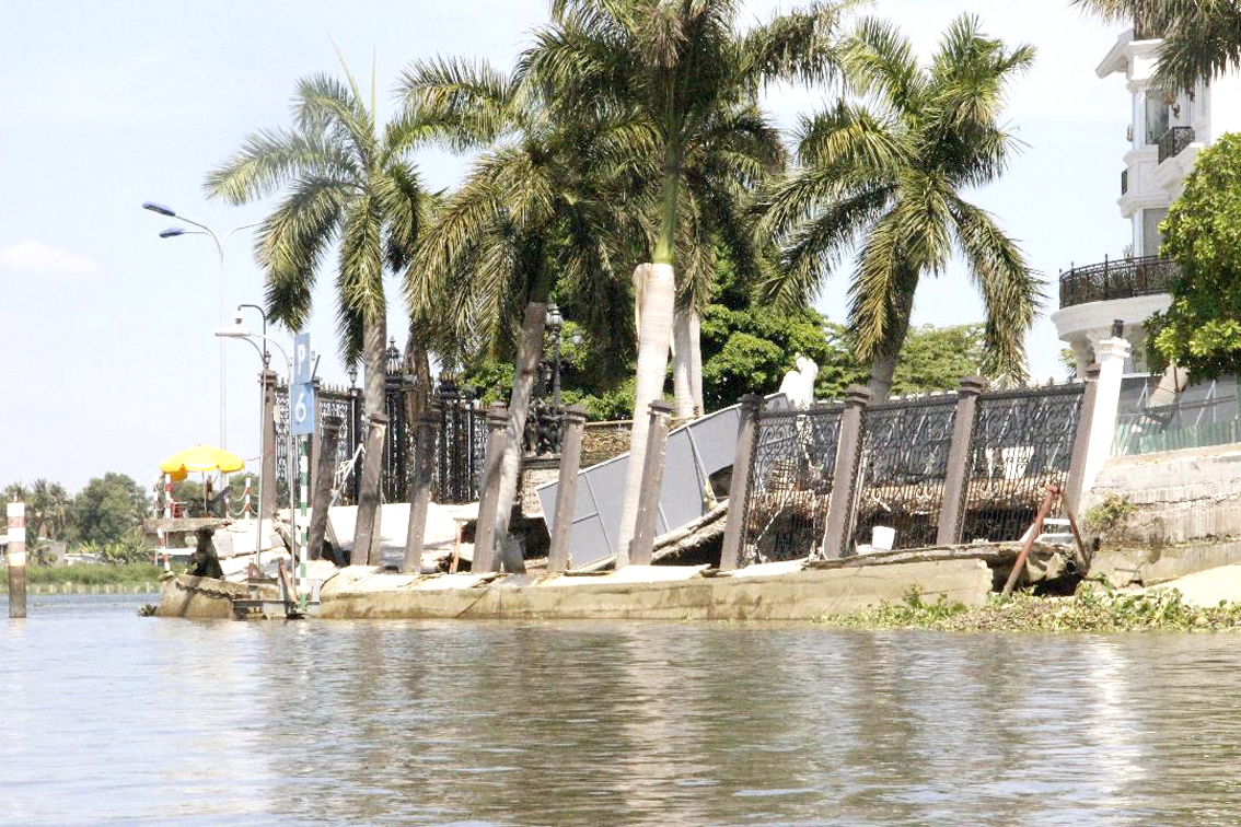 Một điểm sạt lở nguy hiểm trên sông Sài Gòn thuộc TP.Thủ Đức