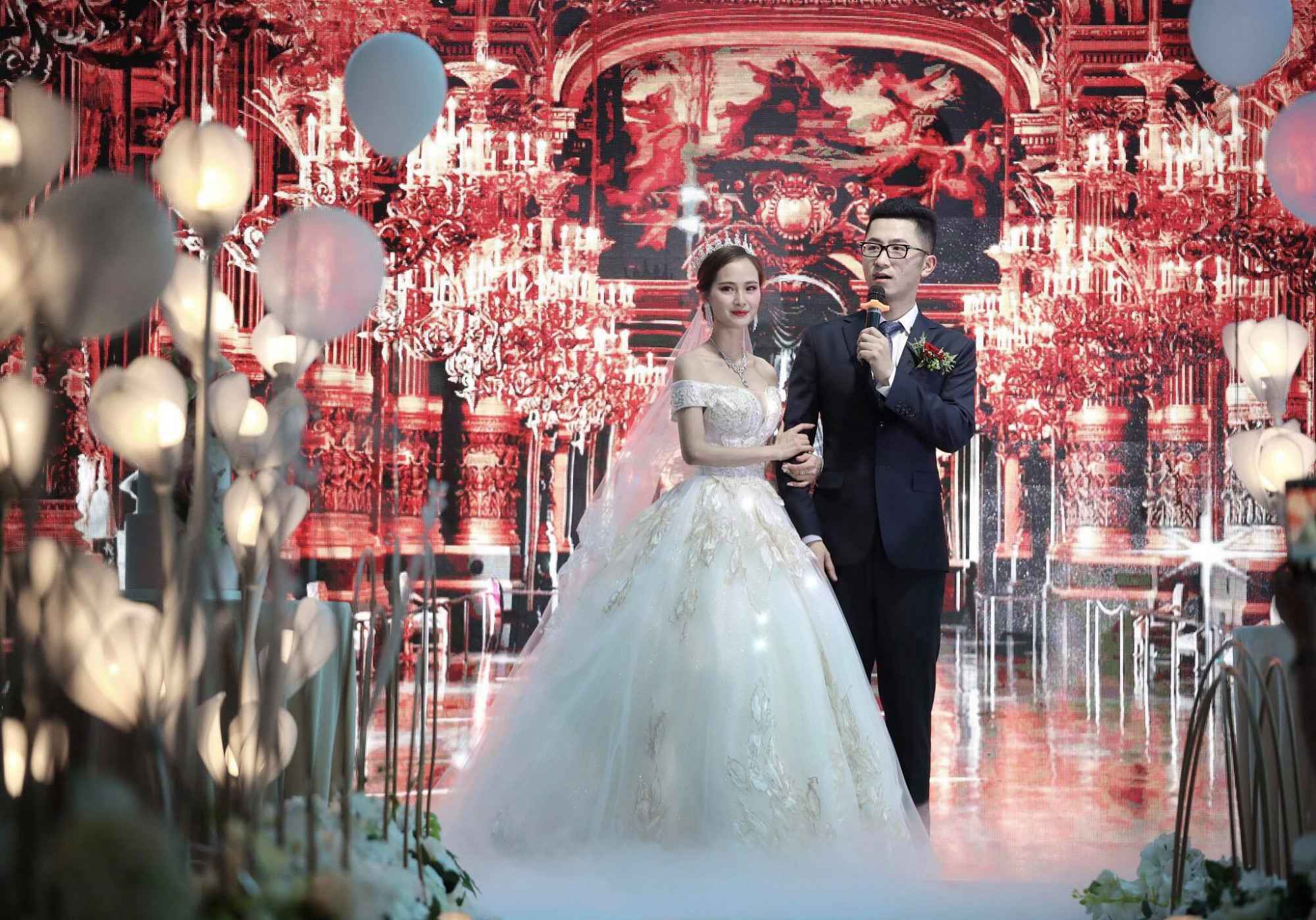 Một đám cưới sang trọng được tổ chức tại Thượng Hải với khách mời là bạn bè, đồng nghiệp của cô dâu chú rể ( Ảnh NVCC)