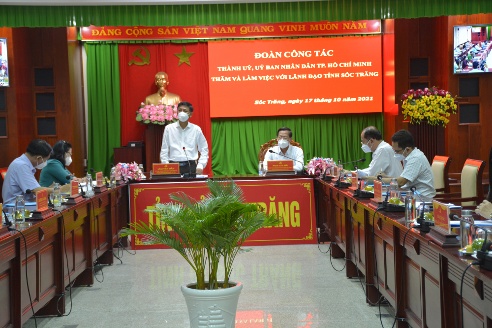 Ngày 17/10 vừa qua, Chủ tịch UBND TPHCM Phan Văn Mãi đã đến thăm và làm việc tại Sóc Trăng.