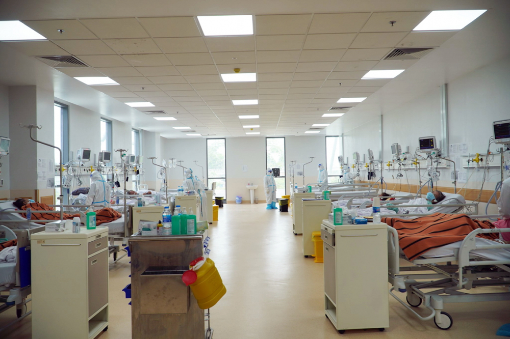 Những giường bệnh tại Bệnh viện Hồi sức COVID-19 TP.HCM đã vắng người - ẢNH: BỆNH VIỆN CHỢ RẪY