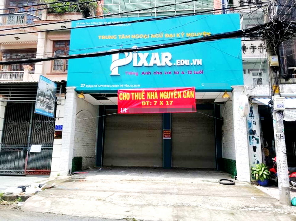  Nhiều cơ sở của Trung tâm Ngoại ngữ Pixar đóng cửa