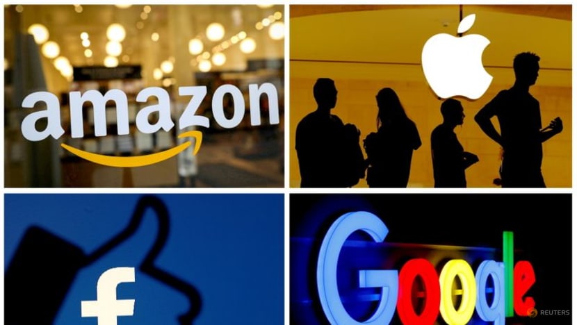 Biểu trưng của Amazon, Apple, Facebook và Google 