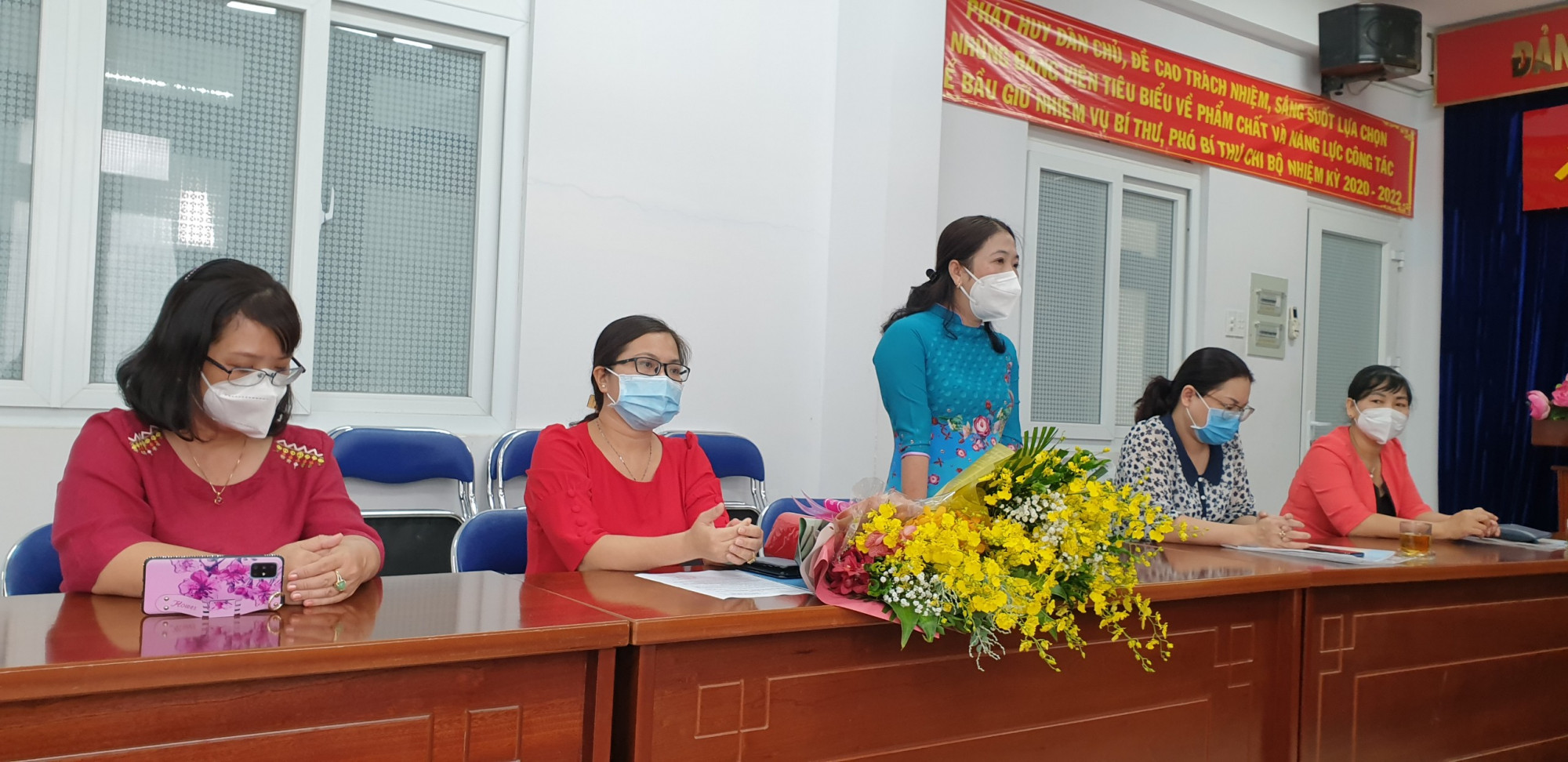Bà Nguyễn Thị Thiên Nga phát biểu nhận nhiệm vụ mới