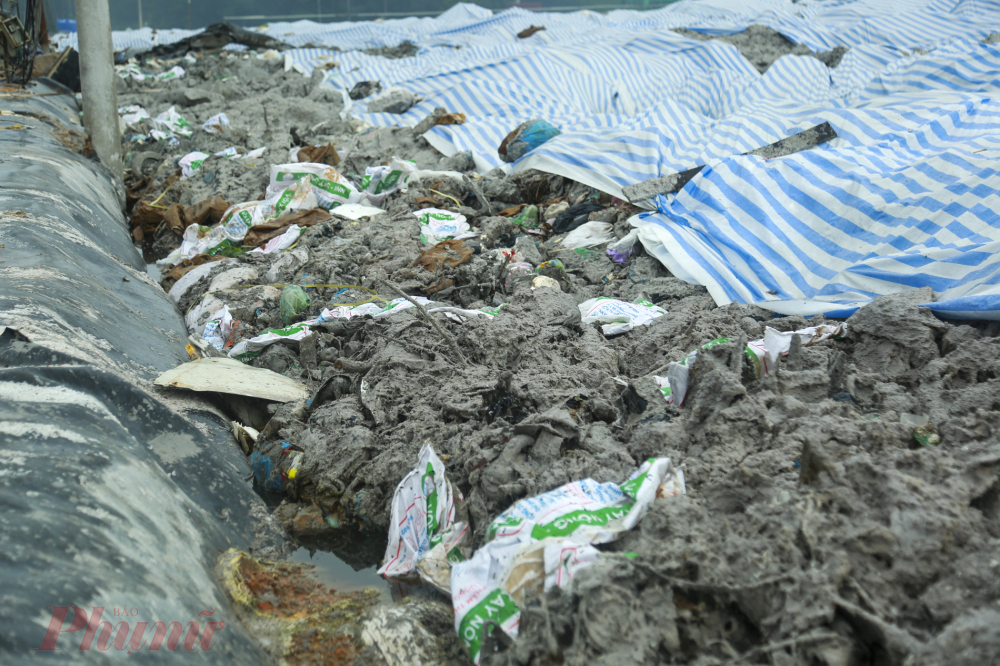 Đê bao hồ sinh học để chặn nước rác gỉ ra môi trường.