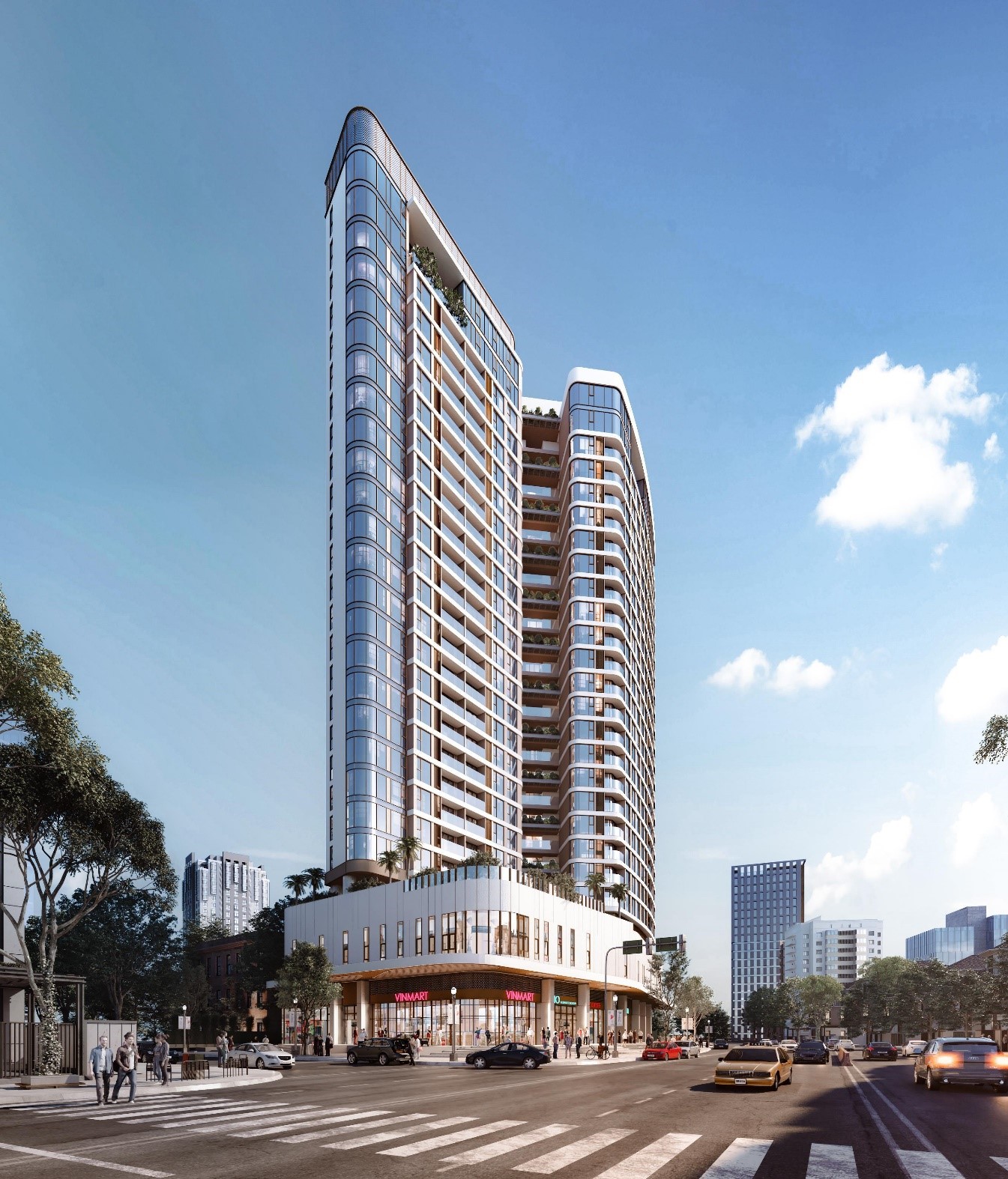 Phối cảnh dự án chung cư cao tầng Thảo Điền của Công ty SIC. 