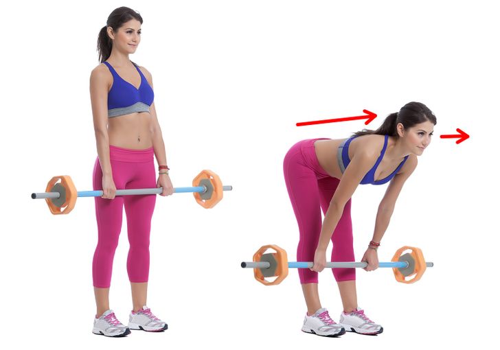 Deadlifts cơ bản được coi là một trong những loại bài tập hiệu quả nhất để định hình mông của bạn. Trên thực tế, nó buộc rất nhiều cơ của bạn phải hoạt động đồng thời. Thực hiện theo mô hình deadlift này:  Đứng với hai bàn chân rộng bằng hông và phân bổ đều trọng lượng trên mỗi bàn chân. Giữ một thanh tạ hoặc tạ tự do trong mỗi tay và giữ thẳng tay. Bóp cơ mông của bạn. Gập hông để hạ thấp phần trên cơ thể. Đẩy mông về phía sau và giữ cho lưng phẳng. Thân trên của bạn phải gần như song song với sàn nhà. Cuối cùng, đẩy qua gót chân của bạn để đứng thẳng. Lặp lại.