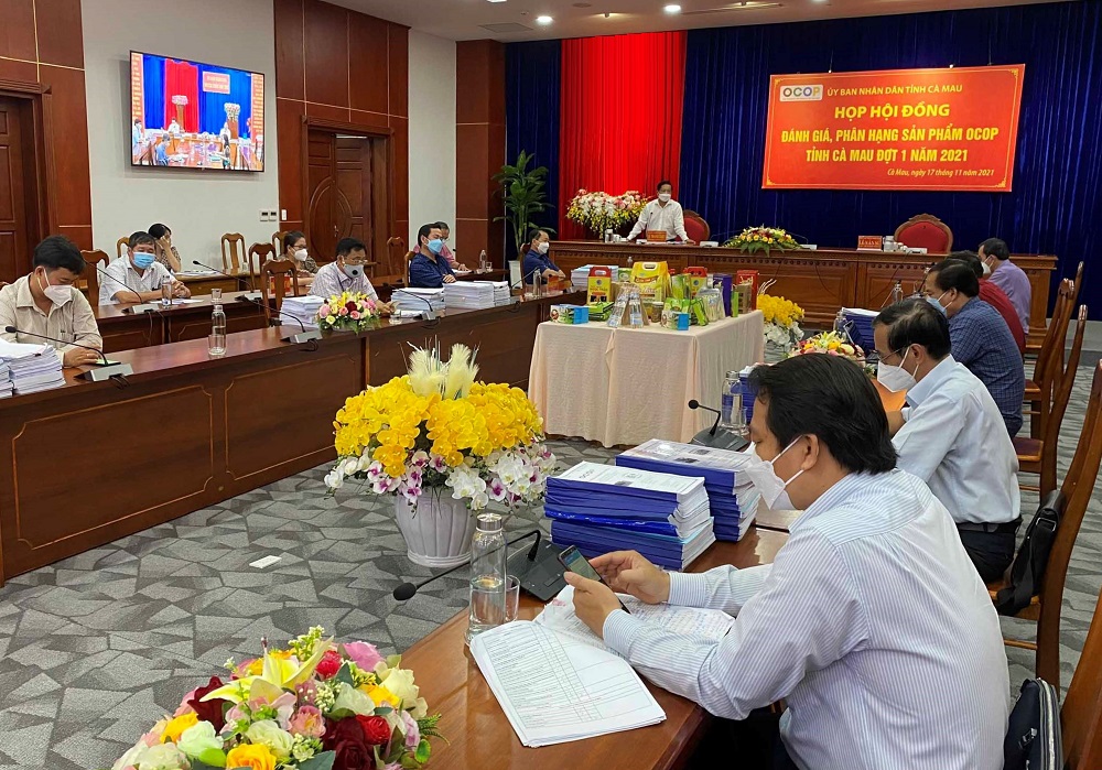 Cuộc họp Hội đồng đánh giá, phân hạng sản phẩm OCOP tỉnh Cà Mau