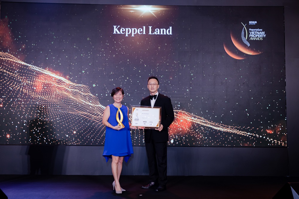 Keppel Land đoạt giải “Nhà phát triển bất động sản xuất sắc nhất” tại PropertyGuru Vietnam Property Awards 2021 - Ảnh: Keppel Land