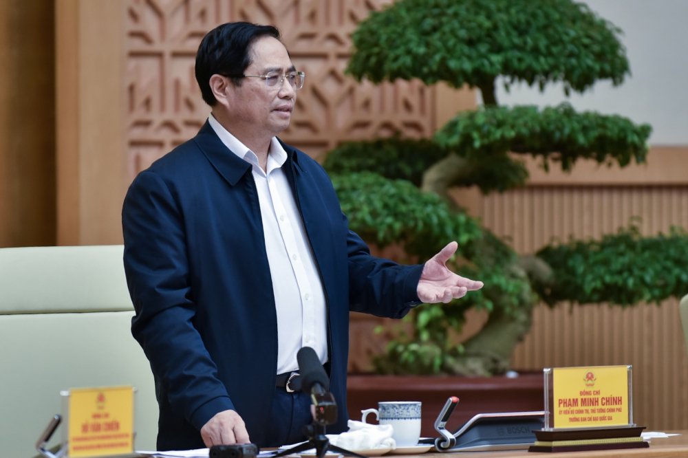Thủ tướng Phạm Minh Chính phát biểu kết luận cuộc họp - Ảnh: VGP