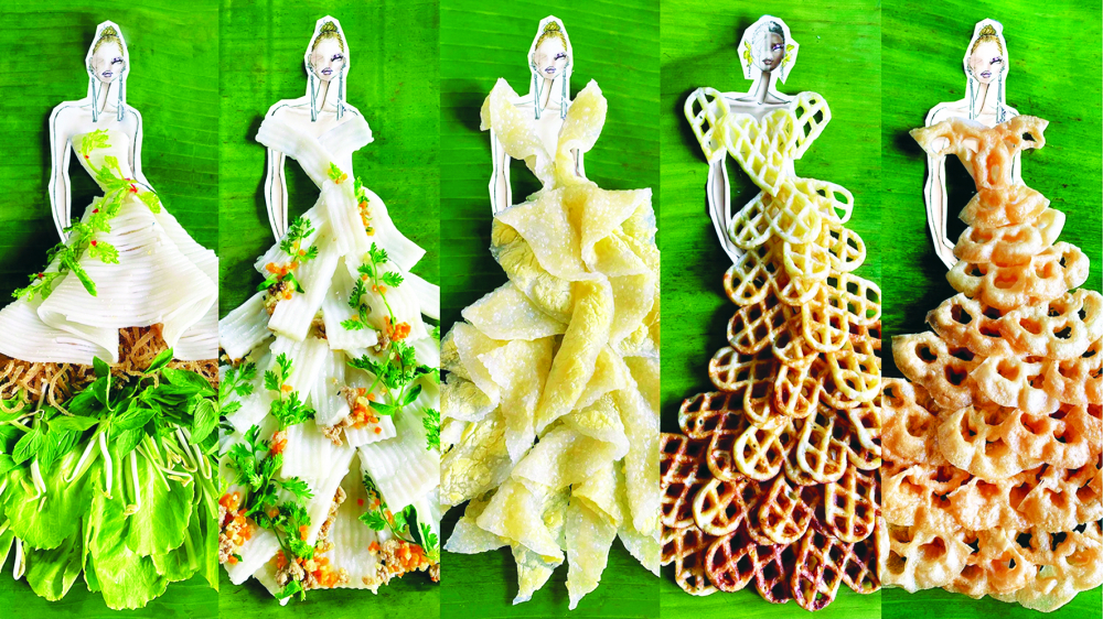 Các mẫu phác thảo trang phục từ bánh của Nguyễn Minh Công