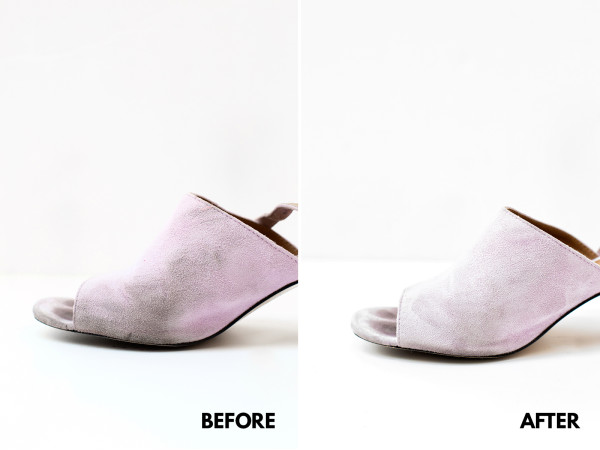 Cách làm sạch giày da lộn trắng Giày da lộn màu trắng có thể tạo nên một phong cách thời trang sành điệu nhưng cũng có thể nổi tiếng là khó giữ sạch. Để giữ cho đôi giày trắng của bạn trông đẹp nhất, hãy nhớ sử dụng miếng bảo vệ da lộn và làm sạch mọi vết ngay khi chúng xuất hiện. Bắt đầu bằng cách thấm bớt độ ẩm dư thừa trước khi sử dụng tẩy để xử lý vết bẩn. Để làm sạch thêm, hãy sử dụng một miếng vải mềm và giấm trắng. Sau khi khô, hãy đánh giày của bạn để khôi phục giấc ngủ ngắn.