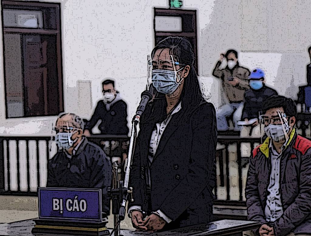 Bị cáo Trần Kim Oanh tại tòa