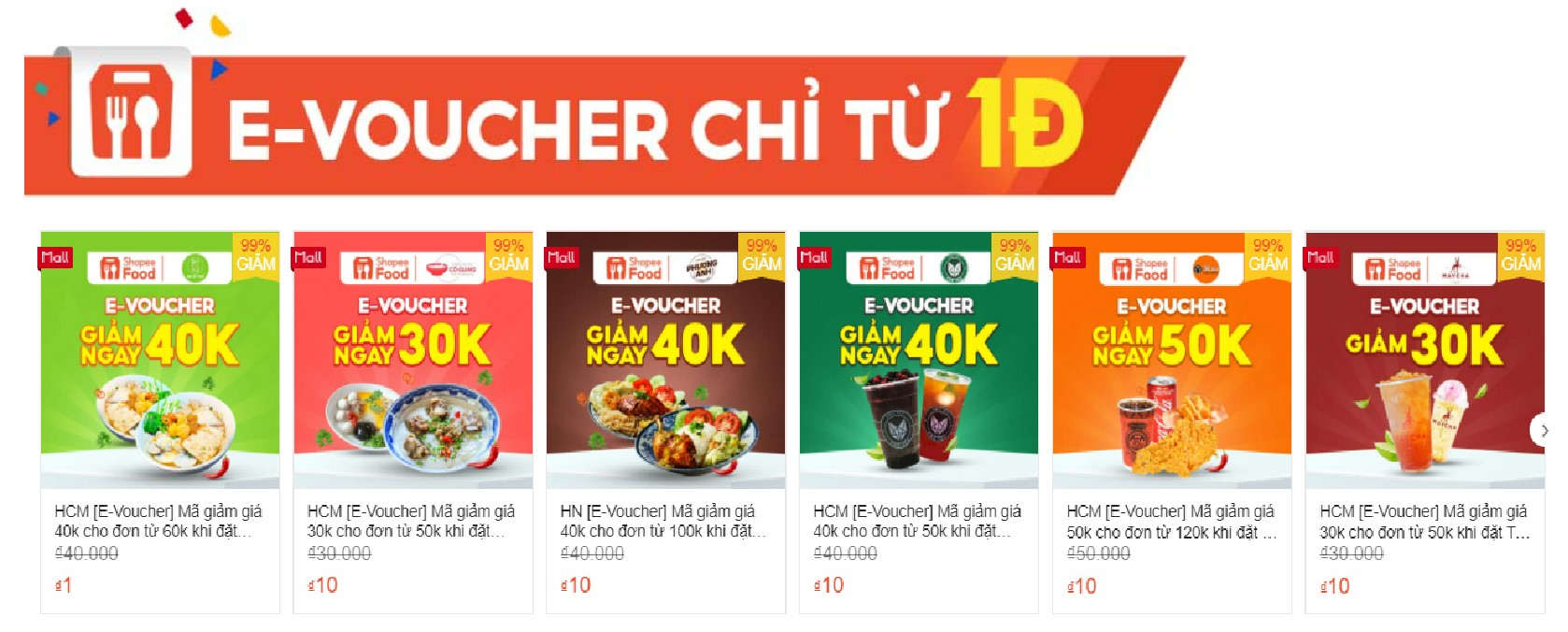 Nhiều voucher xịn deal ngon 1 đồng trên ShopeeFood để bạn chiêu đãi cả nhà bàn tiệc thịnh soạn cuối năm