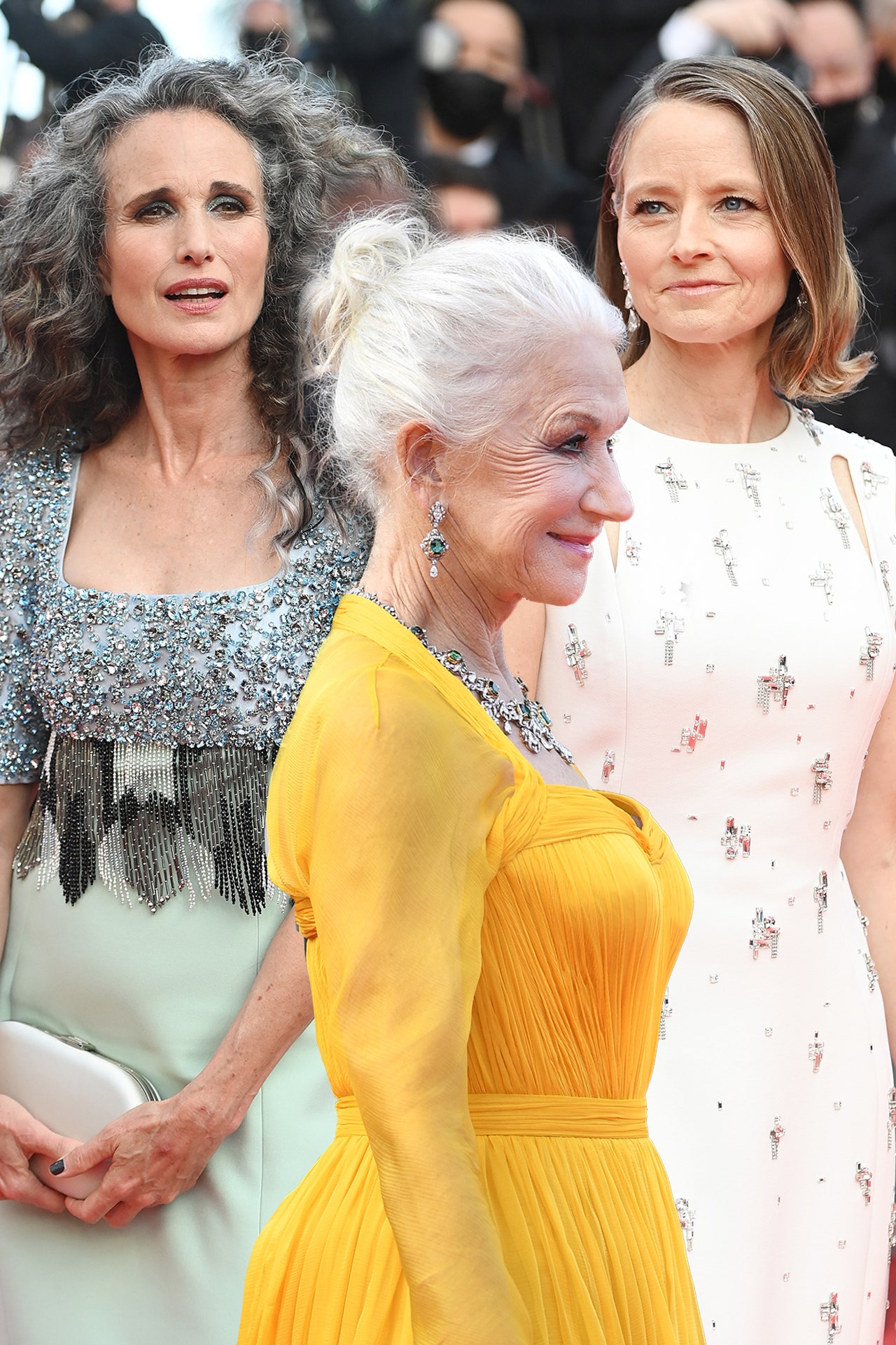 Xu hướng tóc bạch kim lên ngôi tại thảm đỏ Cannes 2021.