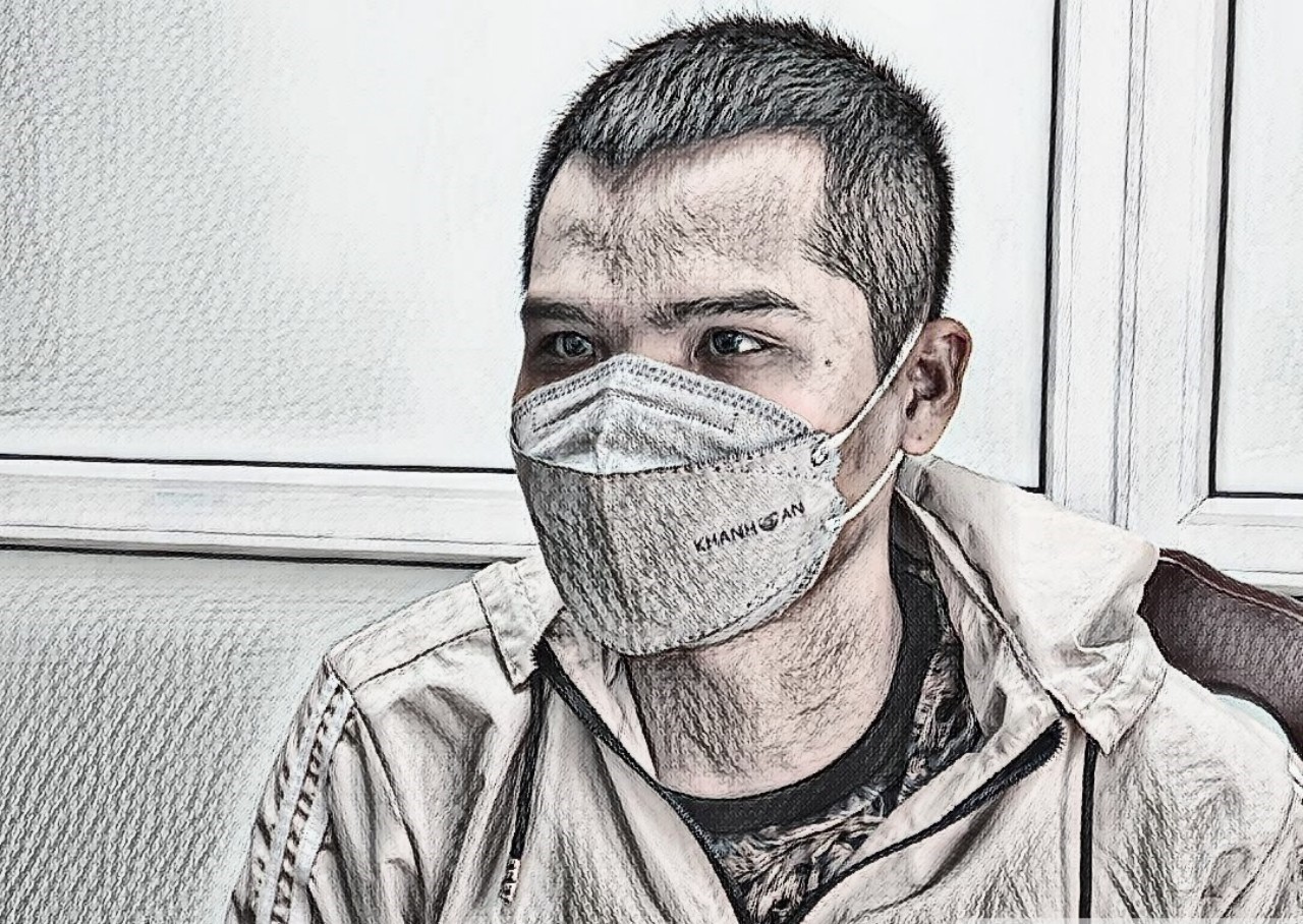 Đối tượng Nguyễn Văn Thăng tại cơ quan công an