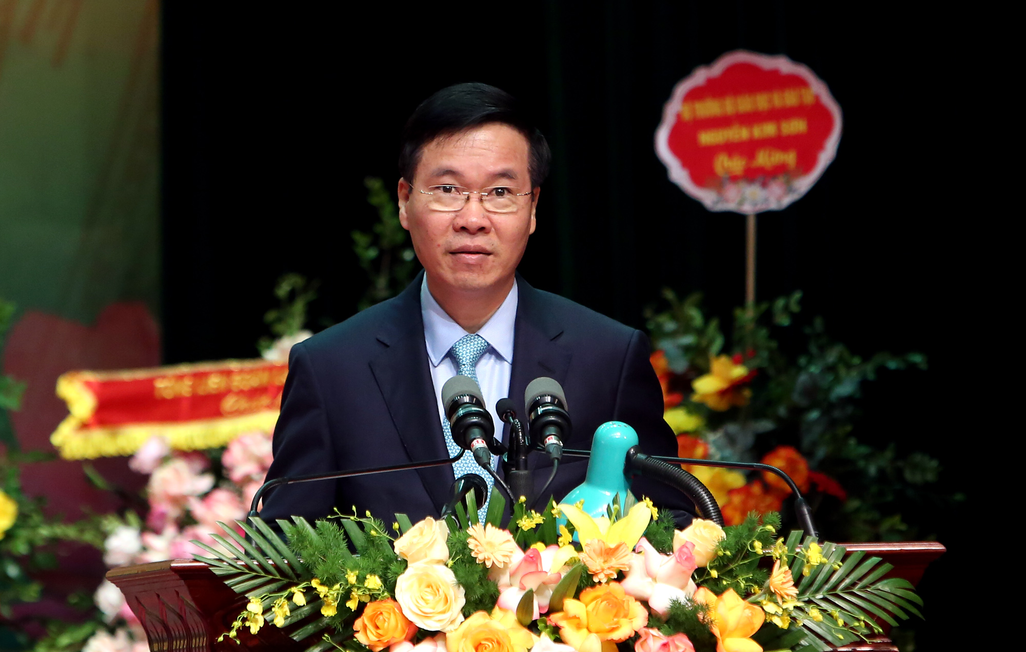 Thường trực Ban bí thư Võ Văn Thưởng phát biểu tại Đại hội XI Hội nhà báo Việt Nam