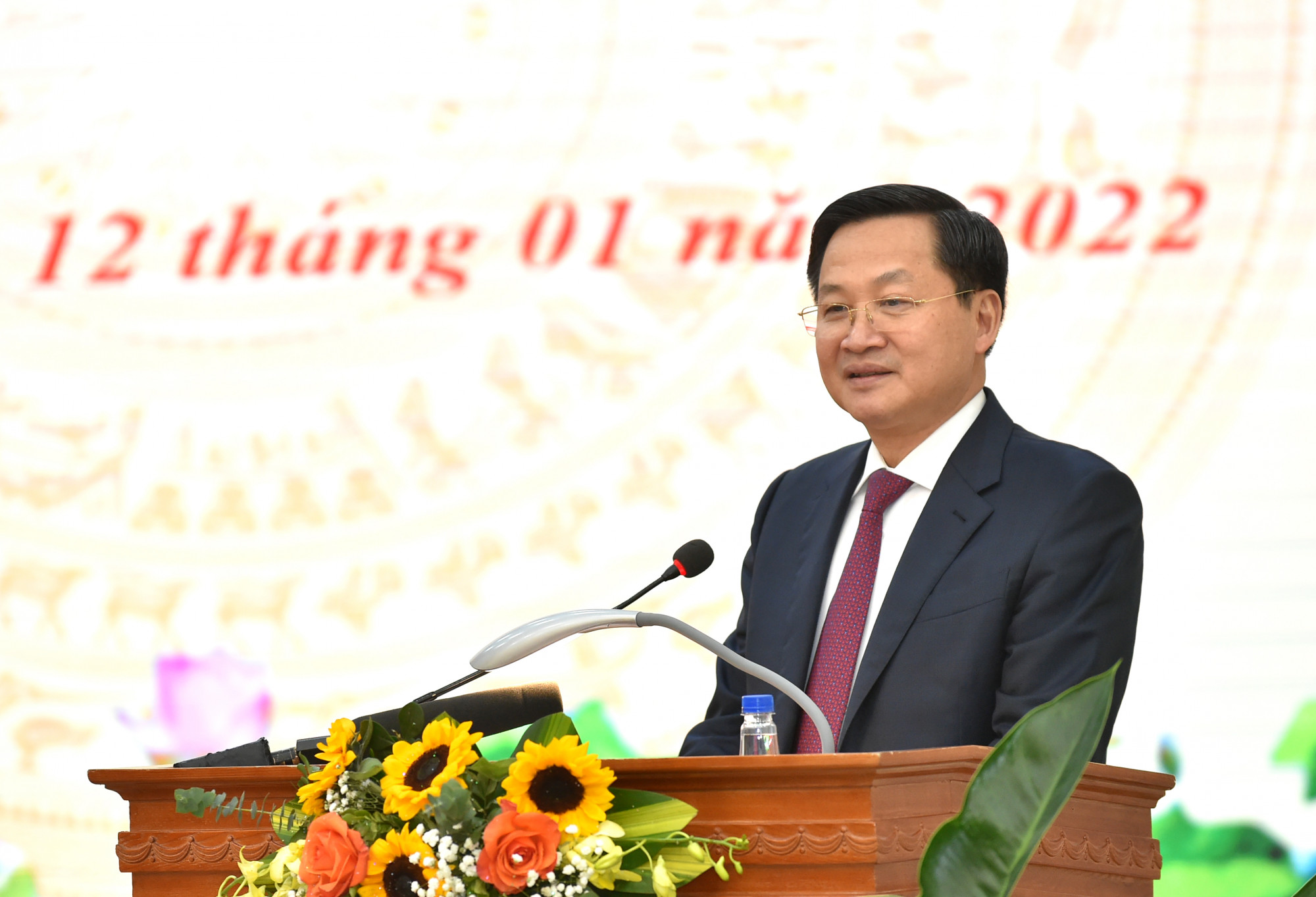 Phó Thủ tướng Lê Minh Khái phát biểu tại hội nghị - Ảnh VGP/Quang Thương