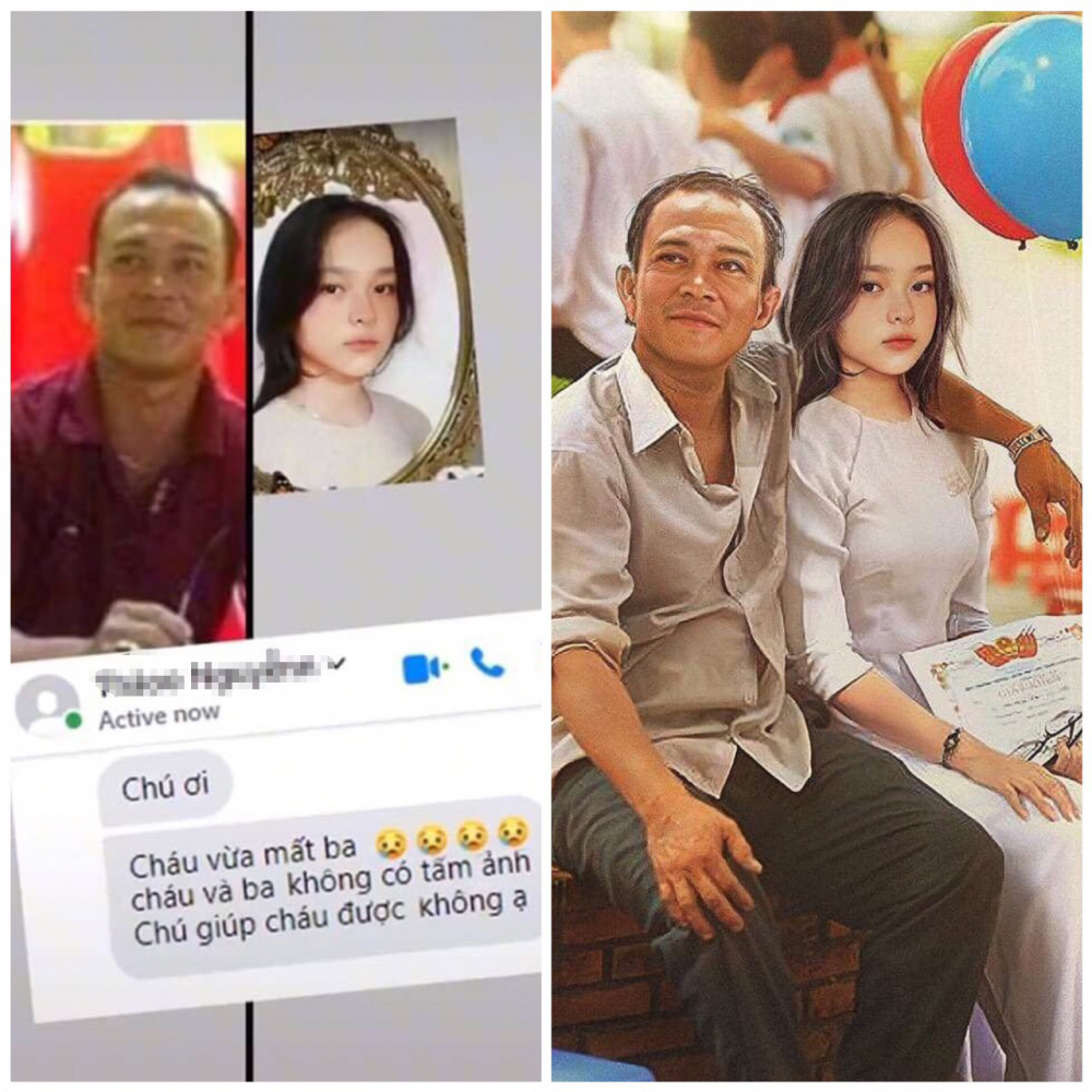Điều ước của con gái: có một tấm hình chụp chung với ba, đã được thực hiện nhờ công nghệ photoshop - Ảnh từ Facebook