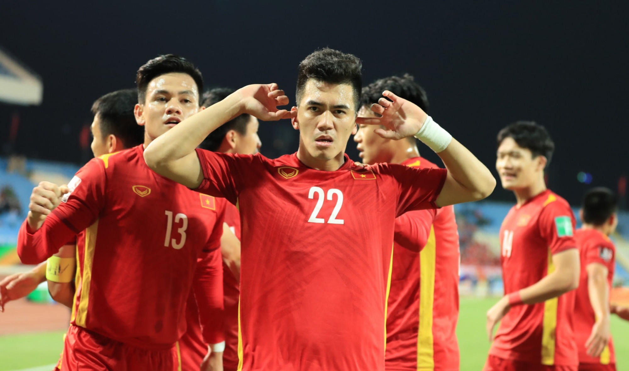 Phải đợi đến trận đấu thứ 8, các cầu thủ đội tuyển Việt Nam mới được tận hưởng cảm giác chiến thắng tại Vòng loại World Cup thứ 3