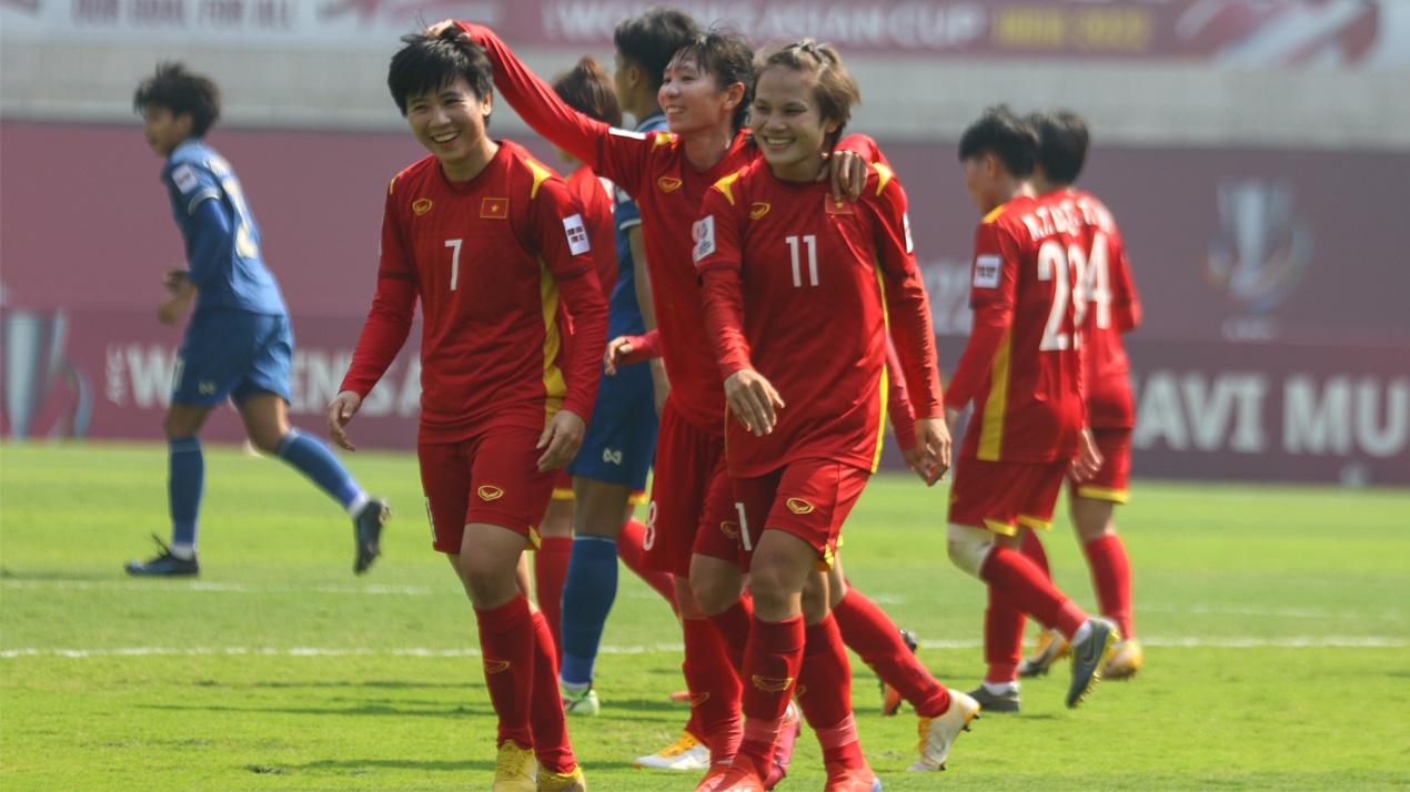 Đội tuyển nữ Việt Nam đã làm lên lịch sử khi lần đầu tiên có mặt tại Vòng chung kết (VCK) World Cup nữ 2023 - Ảnh: AFC