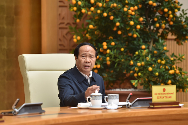 Phó Thủ tướng Chính phủ Lê Văn Thành phát biểu tại cuộc họp - Ảnh: VGP