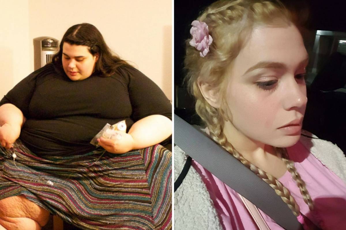 Hình ảnh trước và sau giảm cân của Amber Rachdi.