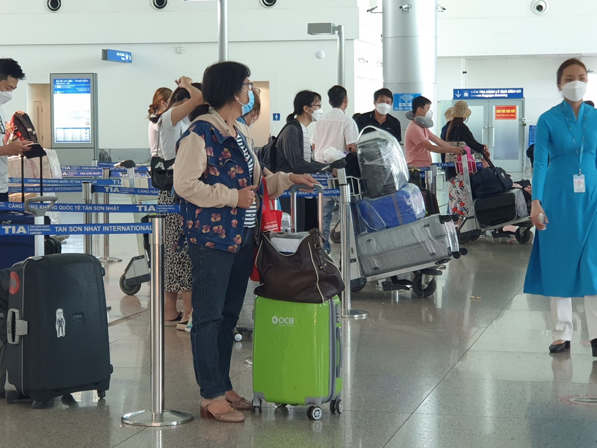 Trong ngày 16/2, ga quốc tế sân bay Tân Sơn Nhất sẽ đón hơn 3.500 khách đi và đến 