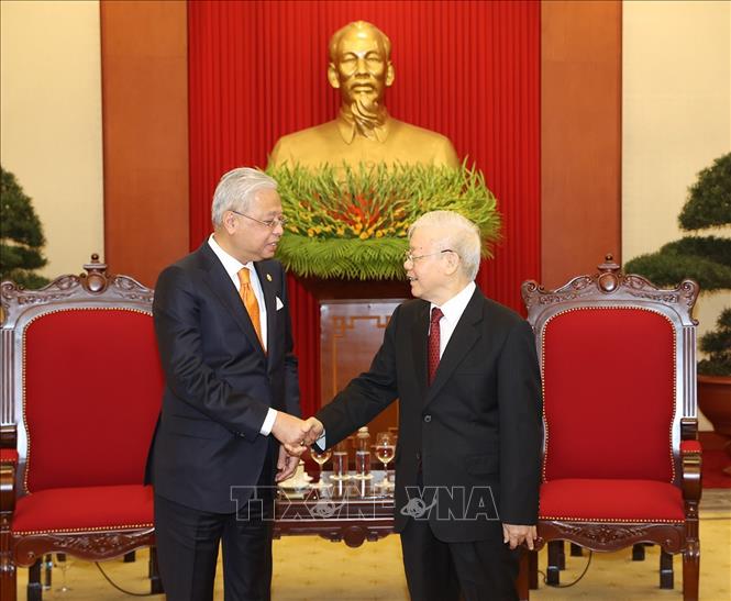Tổng Bí thư Nguyễn Phú Trọng tiếp Thủ tướng Malaysia Dato’ Sri Ismail Sabri bin Yaakob thăm chính thức Việt Nam. 